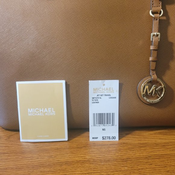 Michael Kors Jet Set Travel TZ Tote Leather & Wristlet Wallet - Picture 10 of 12